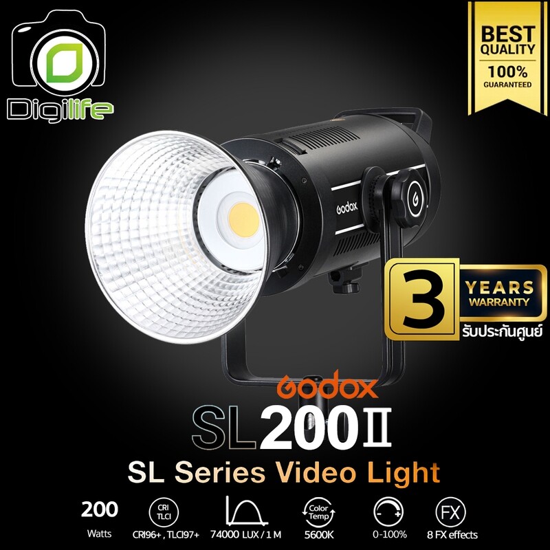 Godox LED SL200II 200W 5600K - Bowen Mount - รับประกันศูนย์ Godox Thailand 3ปี