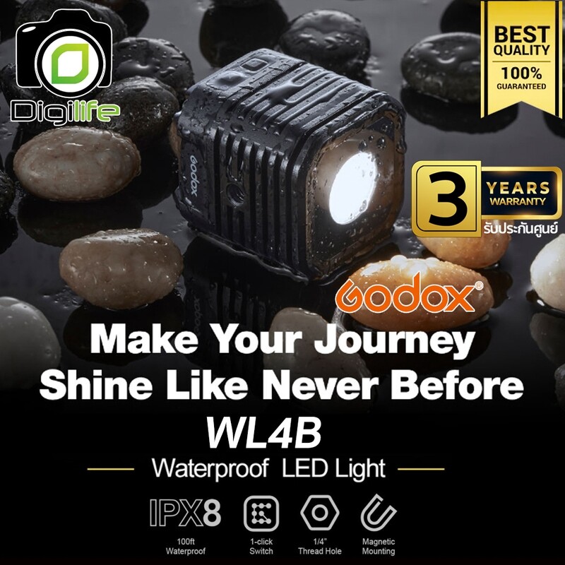Godox LED WL4B Waterproof 5600K 1500mAh - รับประกันศูนย์ Godox Thailand 3ปี