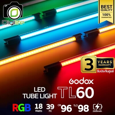 Godox LED TL60 RGB 18W 2700-6500K 2600mAh - รับประกันศูนย์ Godox Thailand 3ปี ( Stick, Tube )