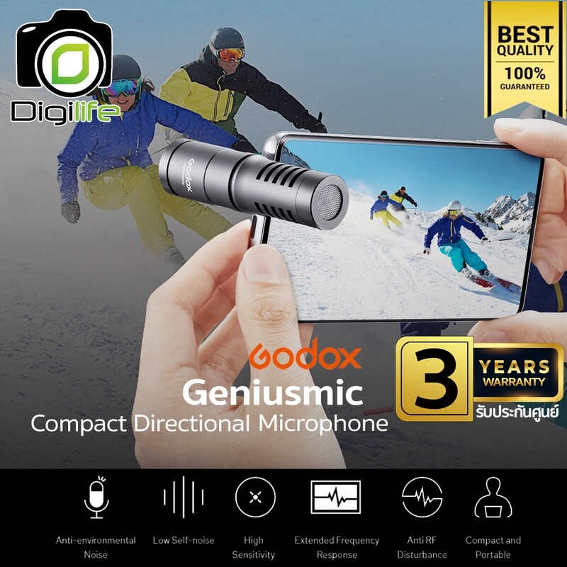 Godox Microphone GeniusMIC Vlogger , Live Streame ( Smartphones &amp; Tablets) - รับประกันศูนย์ Godox Thailand 1 เดือน