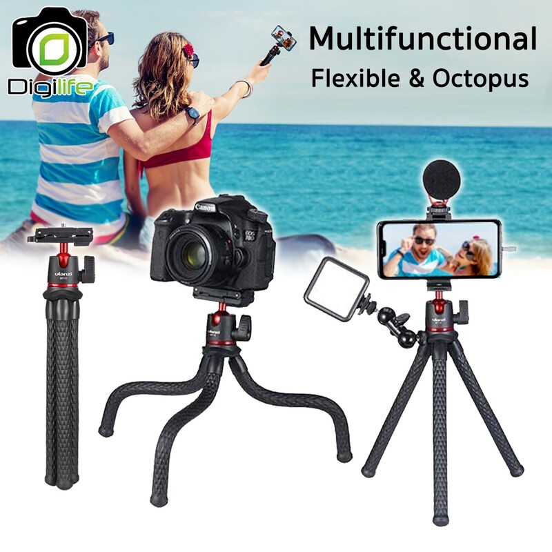 Ulanzi Tripod MT-11 Flexible Octopus Gorillapod พร้อมหัวบอล Vlog , Live Streaming เซลฟี่ ถ่ายภาพ ถ่ายวิดีโอ ขาตั้งกล้อง