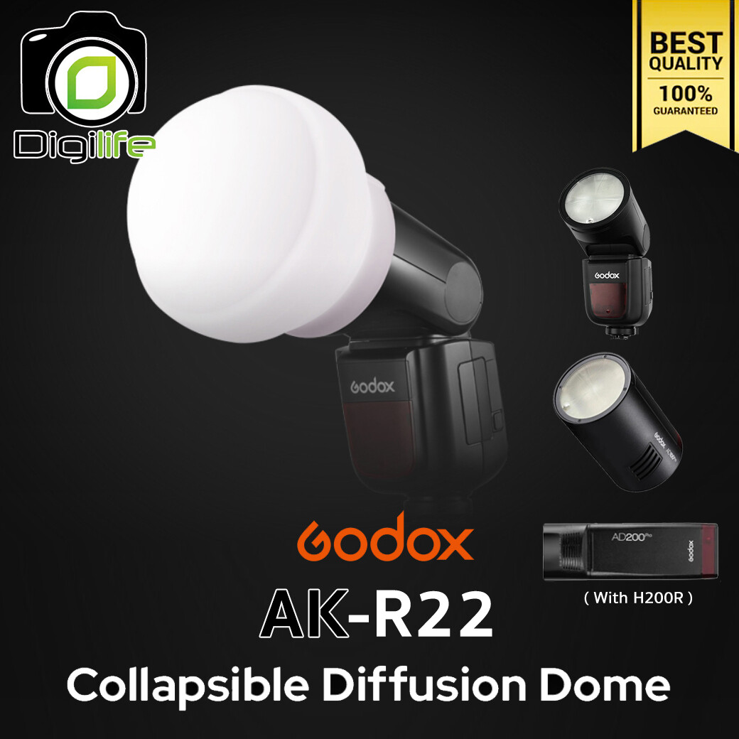 Godox Softbox AK-R22 Collapsible Diffusion Dome Kit ซ๊อฟบ๊อกทรงกลมสำหรับ V1 , AD100Pro , AD200 / AD200Pro (with H200R)