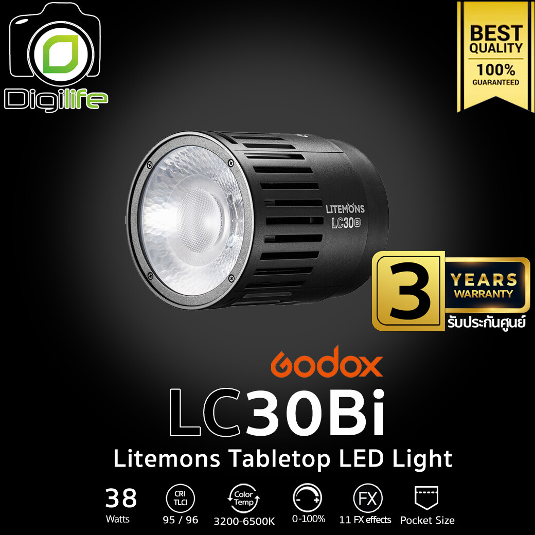 Godox LED LC30Bi 38W 3200-6500K CRI95 TLCI96 - รับประกันศูนย์ Godox Thailand 3ปี