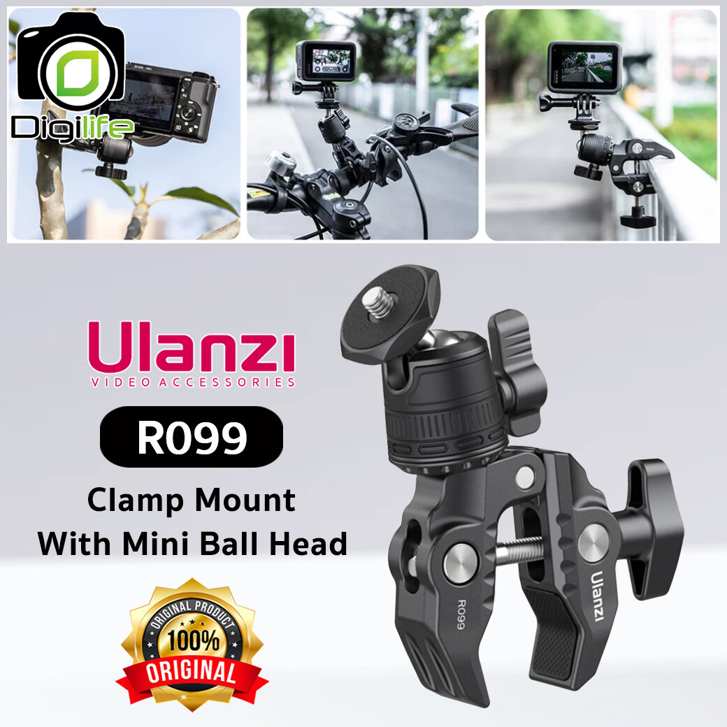 Ulanzi R099 Clamp Mount With 360° Mini Ball Head แคลมป์จับแบบโลหะ พร้อมหัวบอล