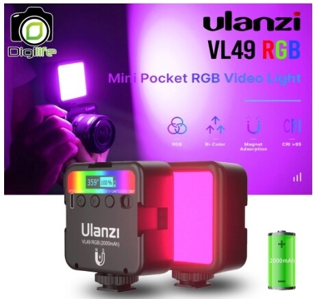 Ulanzi LED VL49 RGB 2500-9000K CRI>95 2000 mAh - ไฟ LED Video Light ไฟวิดีโอ Live สด ถ่ายภาพ