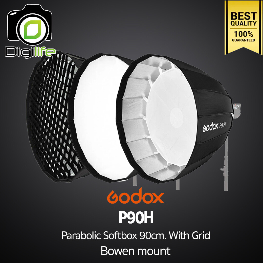 Godox Softbox P90H With Grid Parabolic 90cm. - Bowen Mount ( P90G , P90L , P90 )