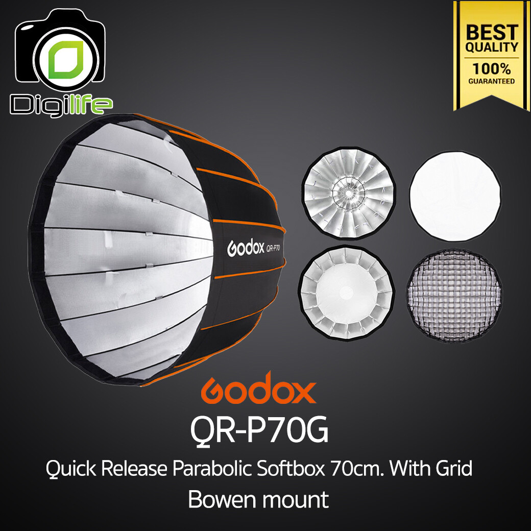Godox Softbox QR-P70G Quick Release Parabolic Softbox 70cm. With Grid - Bowen Mount ( QR-P70 )