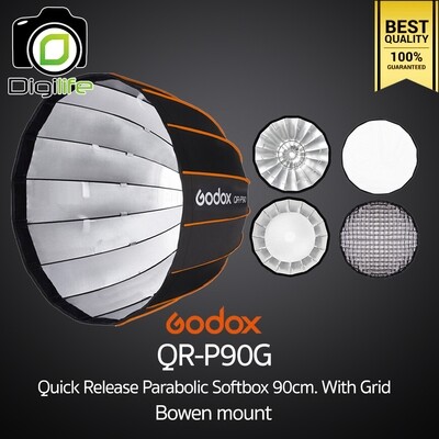 Godox Softbox QR-P90G Quick Release Parabolic Softbox 90cm. With Grid - Bowen Mount ( QR-P90 )