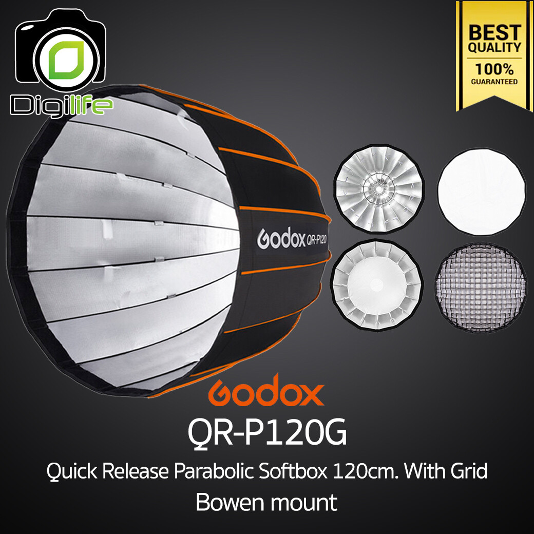 Godox Softbox QR-P120G Quick Release Parabolic Softbox 120cm. With Grid - Bowen Mount ( QR-P120 )
