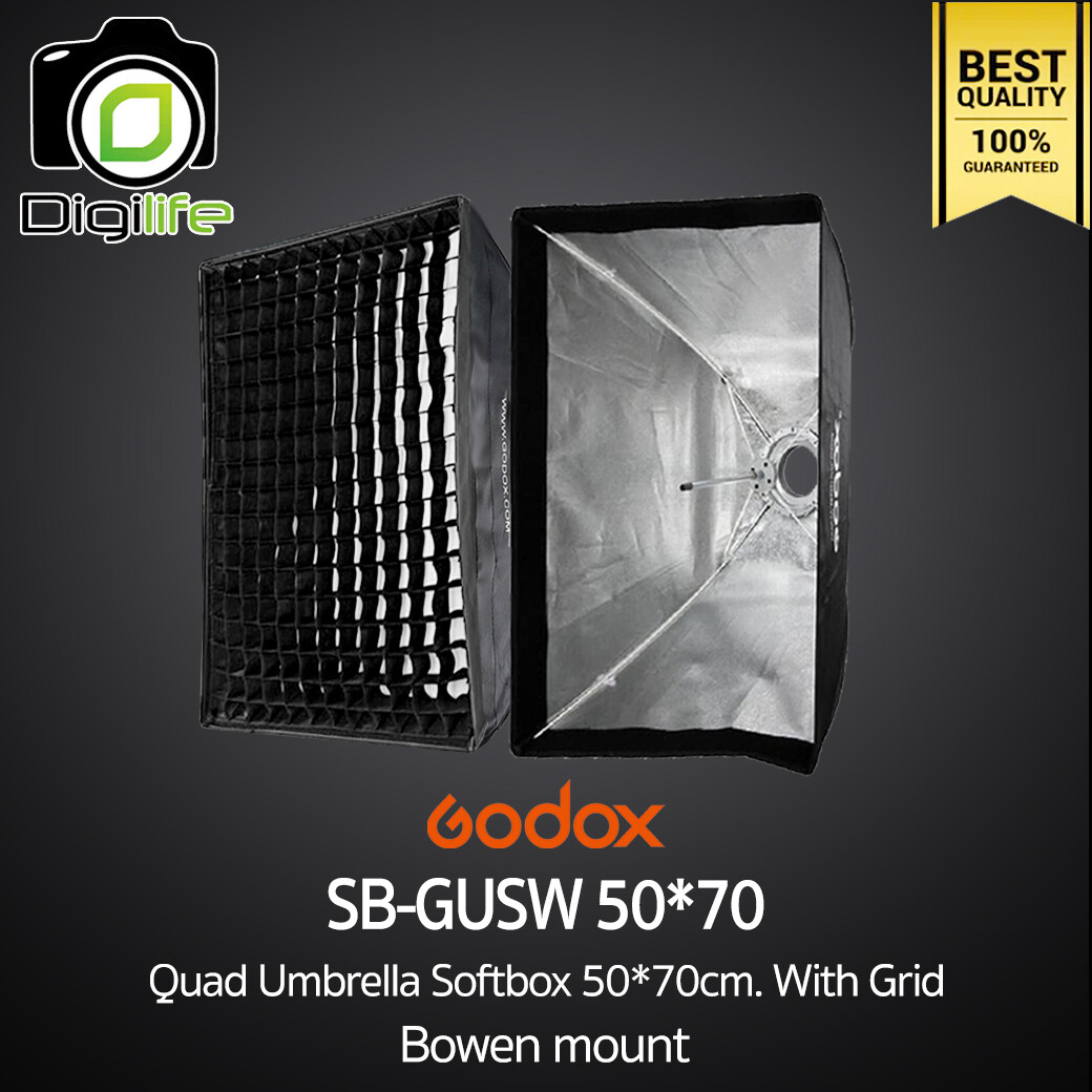 Godox Softbox SB-GUSW 50*70 cm. With Grid - Bowen Mount Quadrangular Umbrella Softbox วิดีโอรีวิว, Live , ถ่ายรูปติบัตร