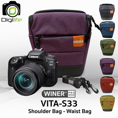 Winer Bag VITA-S33 ( Shoulder Bag & Waist Bag ) กระเป๋ากล้อง กระเป๋าสะพาย ทรง 3เหลี่ยม คาดเอวได้