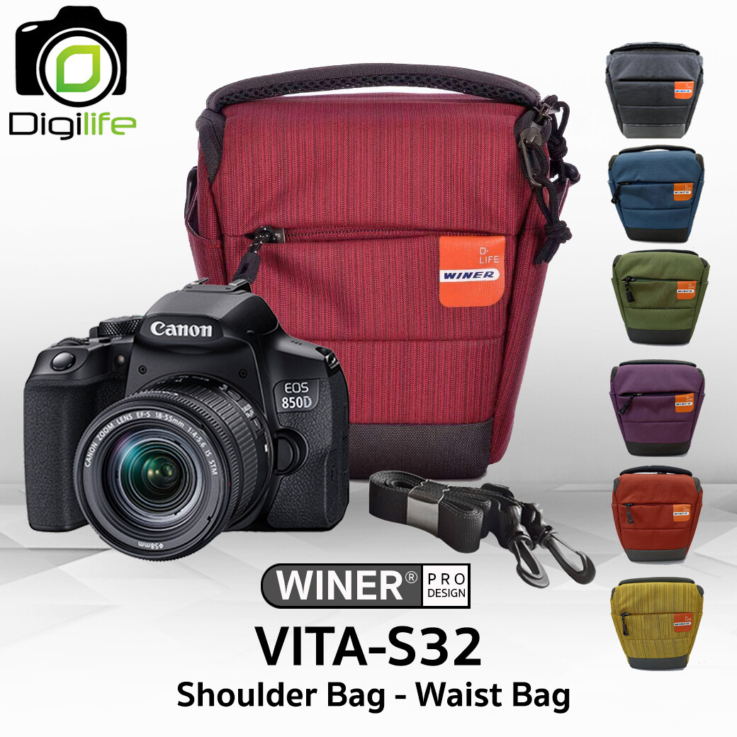 Winer Bag VITA-S32 ( Shoulder Bag & Waist Bag ) กระเป๋ากล้อง กระเป๋าสะพาย ทรง 3เหลี่ยม คาดเอวได้