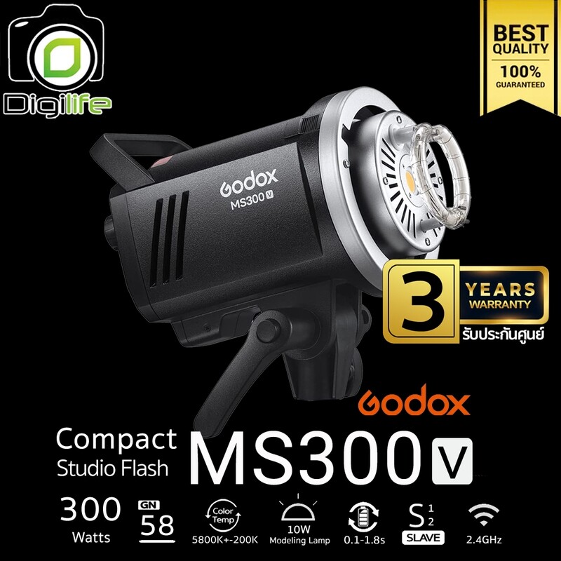 Godox Flash MS300V 300W 5800K Bowen Mount - รับประกันศูนย์ Godox Thailand 3ปี