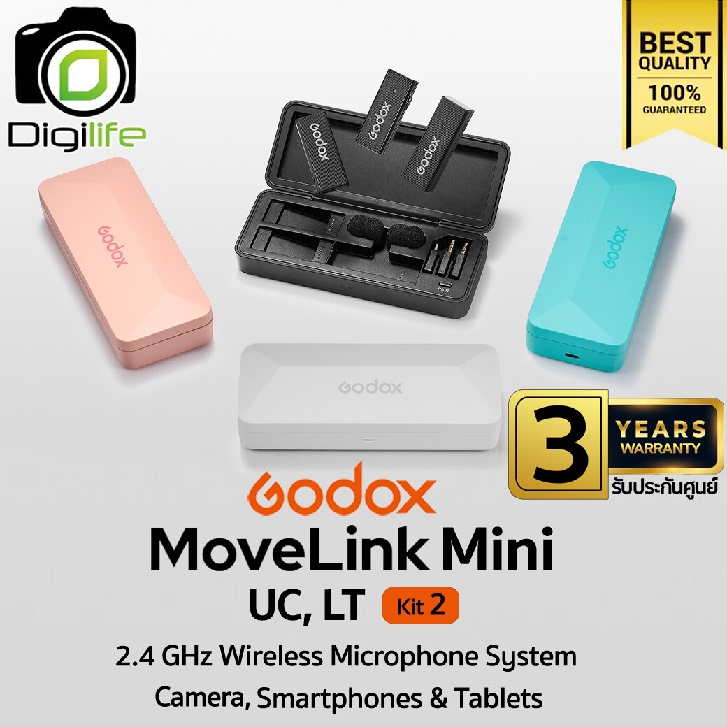 Godox Microphone MoveLink Mini LT ,Wireless Microphone 2.4GHz สำหรับ Camera Smartphone &amp; Tablets -รับประกันศูนย์ Godox 3ปี