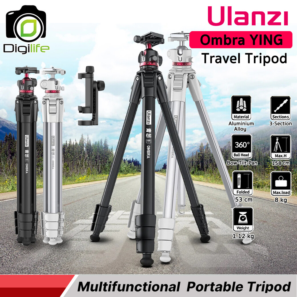 Ulanzi Tripod Ombra YING Travel Tripod ขาตั้งกล้องเอนกประสงค์ กล้อง DSLR , มิลเรอร์เลส, คอมแพ็ค, กล้องวิดีโอ