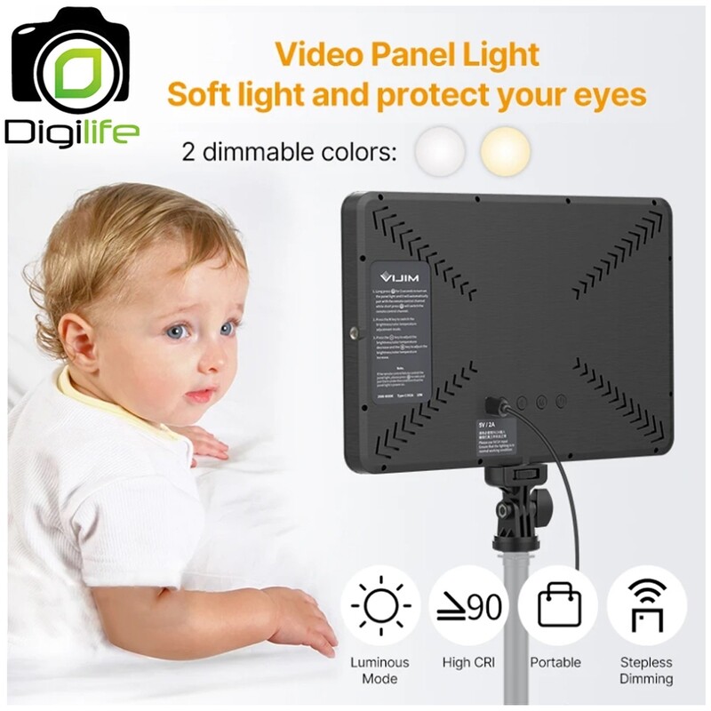Vijim LED VL192 2500K-9000K CRI90 พร้อม Remote - ไฟ LED Video Light ไฟวิดีโอ live stream ถ่ายภาพ