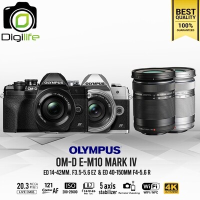Olympus Camera OM-D E-M10 Mark 4 Double Kit (14-42 & 40-150mm.) เมนูไทย - รับประกันร้าน Digilife Thailand 1ปี