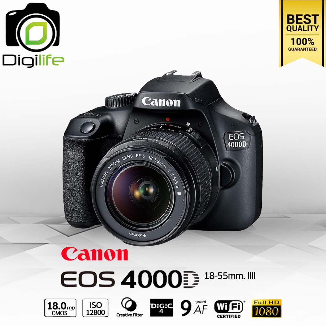 Canon Camera EOS 4000D Kit 18-55 mm. III - รับประกันร้าน Digilife Thailand 1 ปี