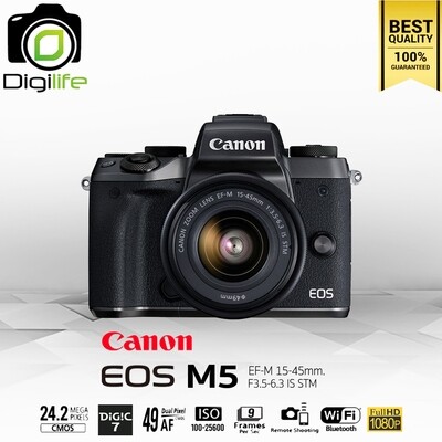 Canon Camera EOS M5 Kit 15-45 mm. IS STM - รับประกันร้าน Digilife Thailand 1ปี