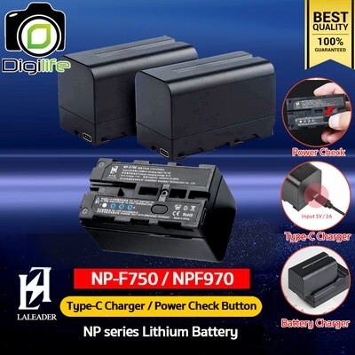 Leleader Battery NP-F970 With Type-C Port / Power Button Check ( 6600mAh ) - รับประกันร้าน Digilife Thailand 1เดือน