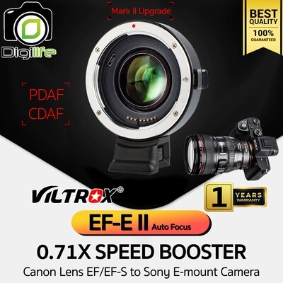 Viltrox Adapter EF-E II ( 0.71X Speed Booster Mount Lens Auto Focus ) แปลงเลนส์แคนนอนใส่กล้องโซนี่ - ประกัน Digilife Thailand 1ปี