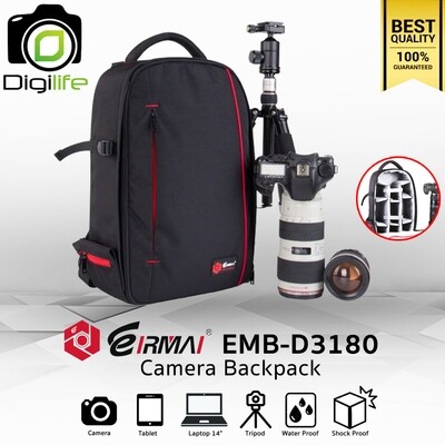 Eirmai Bag EMB-D3180 Backpack For Camera , Flash , Accessories กระเป๋ากล้อง กระเป๋าไฟ กันน้ำ