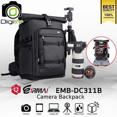Eirmai Bag EMB-DC311B Backpack For Camera , Flash , Accessories กระเป๋ากล้อง กันน้ำกันกระแทก กระเป๋าเป้