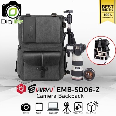 Eirmai Bag EMB-SD06-Z Canvas Backpack For Camera , Flash , Accessories กระเป๋ากล้อง กระเป๋าไฟ กันน้ำ