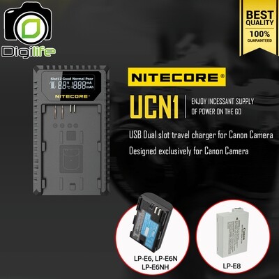 Nitecore Charger UCN1 - USB Dual Charger For LP-E6, LP-E6N, LP-E6NH / LP-E8