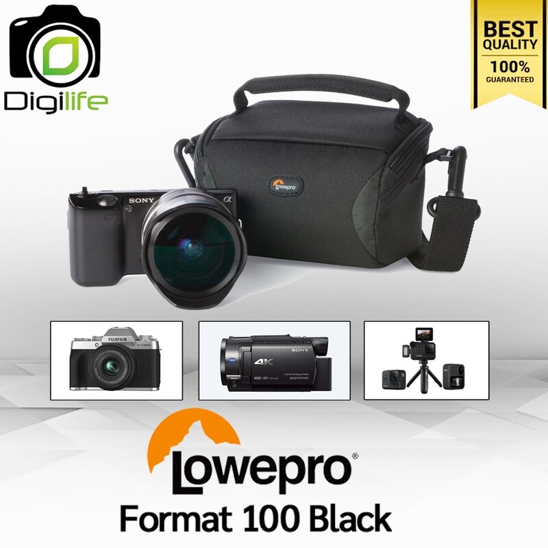 Lowepro Bag Format 100 Black - กระเป๋ากล้อง กล้องวิดีโอขนาดเล็ก กล้อง ActionCam ฯลฯ