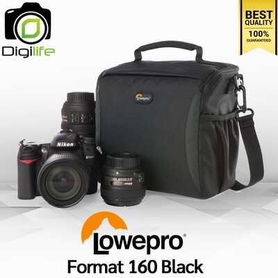 Lowepro Bag Format 160 Black - กระเป๋ากล้อง DSLR มิลเรอร์เลส กล้องวิดีโอขนาดเล็ก กล้อง ActionCam ฯลฯ