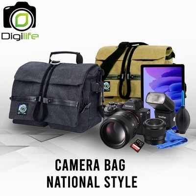 Camera Bag National Style - Digilife ( ผ้า Canvas Cotton แบบเดียวกันกับ กระเป๋ากล้อง National Geographic NG 2346 )