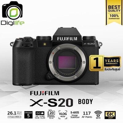 Fujifilm Camera X-S20 Body - รับประกันศูนย์ Fujifilm Thailand 1ปี
