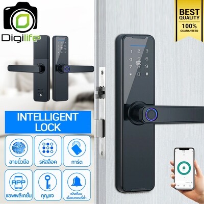 Intelligent Lock Tuya ล็อคประตูอัจฉริยะ FingerPrint,Password,Card,Key,Application สแกนลายนิ้วมือ รหัส กุญแจ แอพพลิเคชั่น