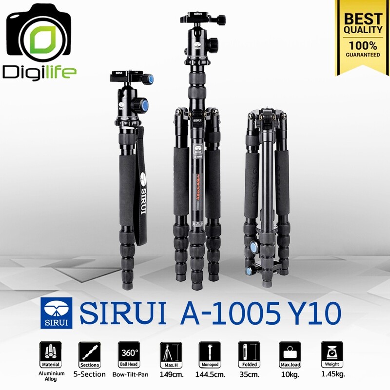 Sirui Tripod A-1005 Y10 Ball Head ขาตั้งกล้อง อเนกประสงค์  Monopod , กลับหัวได้