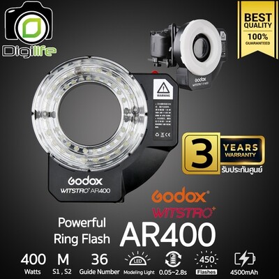 Godox Witstro Ring Flash AR400 400W ไฟแฟลช ถ่ายภาพ ถ่ายวิดีโอ - รับประกันศูนย์ Godox Thailand 3ปี