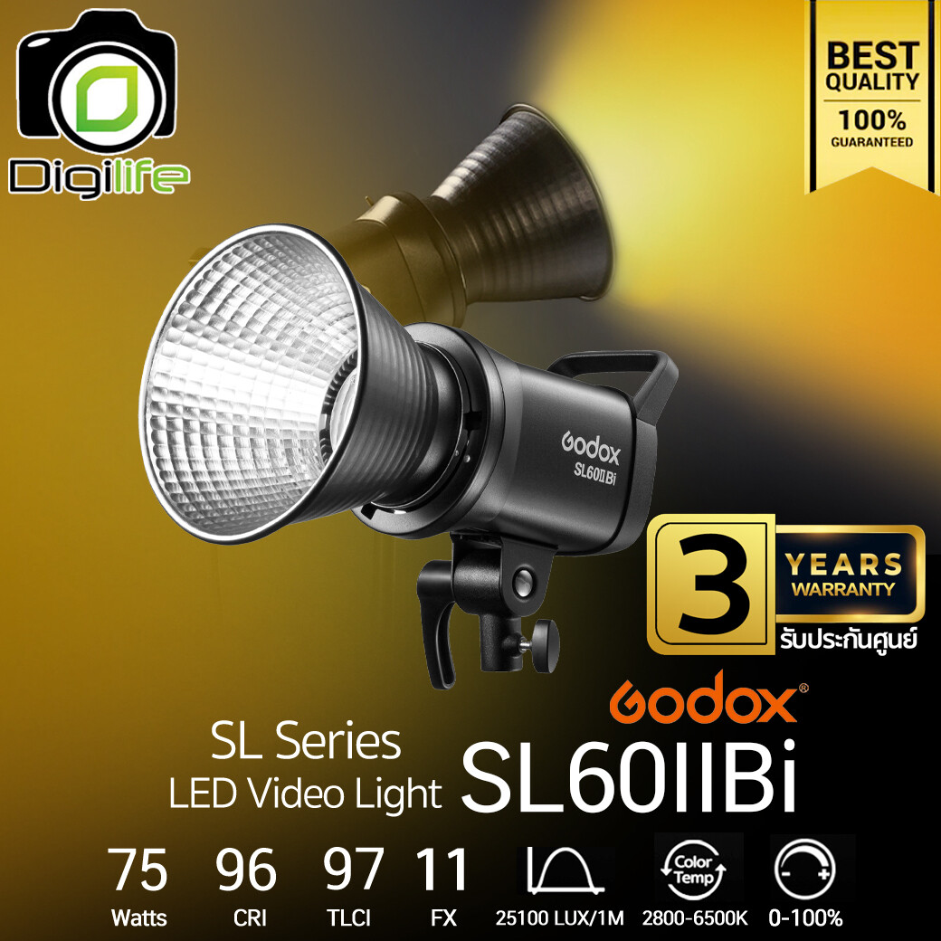 Godox LED SL60IIBi 75W 2800-6500K Bowen Mount - รับประกันศูนย์ Godox Thailand 3ปี