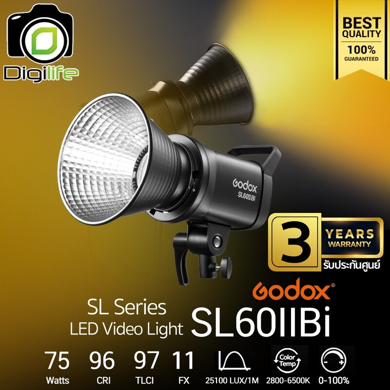 Godox LED SL60IIBi 75W 2800-6500K Bowen Mount - รับประกันศูนย์ Godox Thailand 3ปี