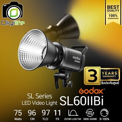 Godox LED SL60IIBi 75W 2800-6500K Bowen Mount - รับประกันศูนย์ Godox Thailand 3ปี