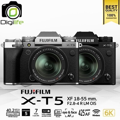 Fujifilm Camera X-T5 kit XF 18-55 mm. F2.8-4 R LM OIS - รับประกันร้าน Digilife Thailand 1ปี