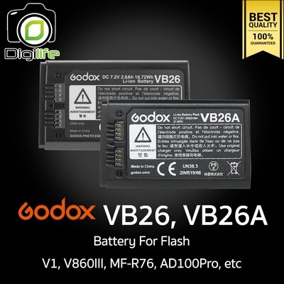Godox Battery VB26 For Flash V1, V860III, AD100Pro, MF-R76, etc