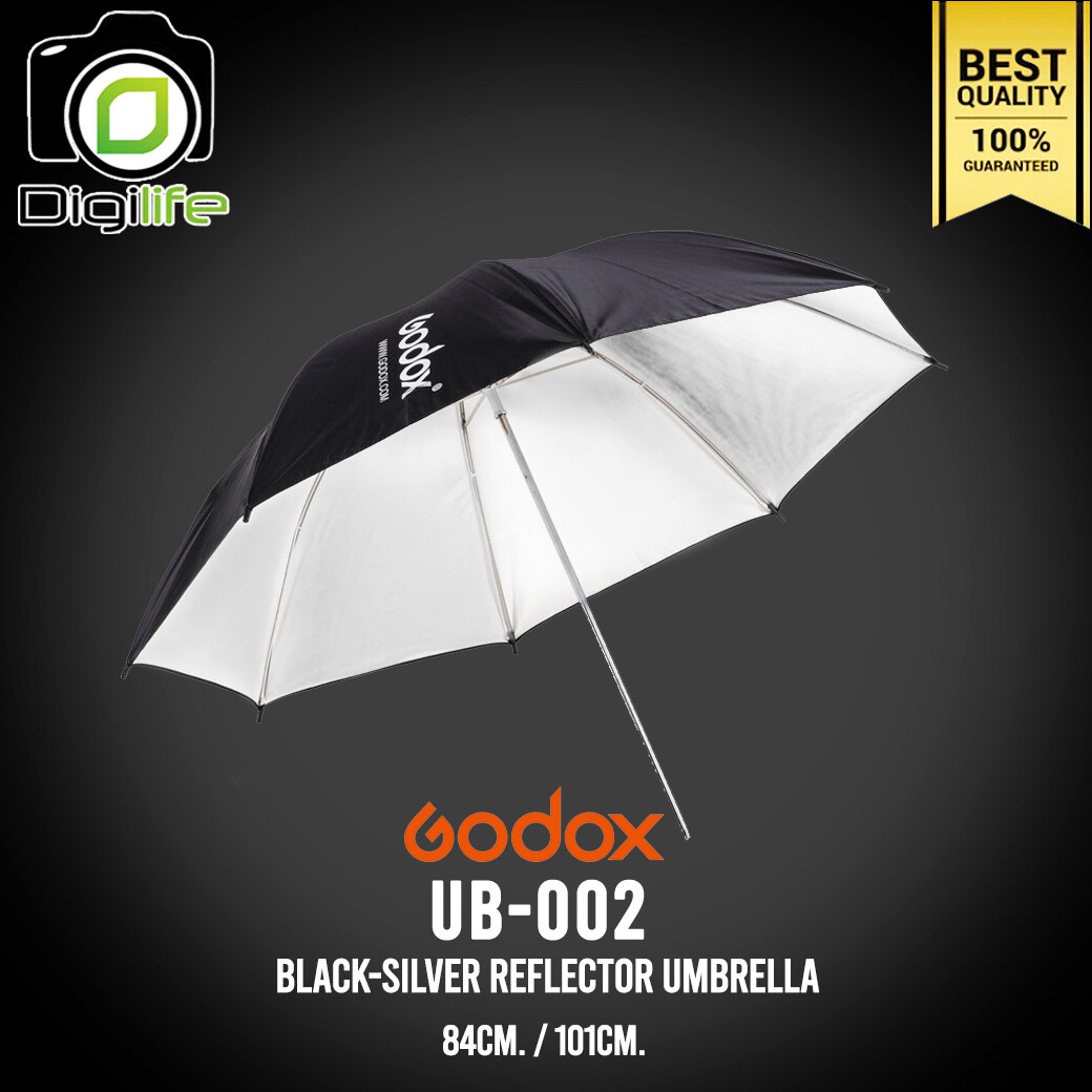 Godox Umbrella UB-002 - Black &amp; Silver Reflector 101cm. ร่มสะท้อน เงิน-ดำ