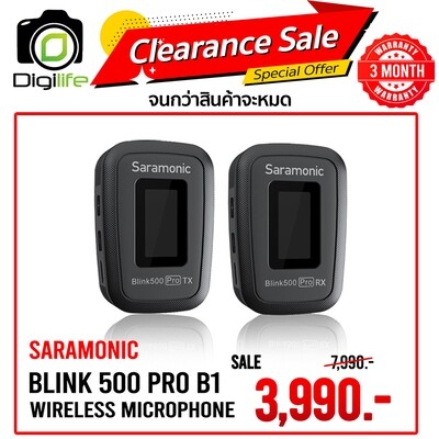 Saramonic Blink 500 Pro B1 - Wireless Microphone (2.4 GHz) Lavalier ไมโครโฟนไร้สาย - รับประกันร้าน Digilife Thailand 3 เดือน