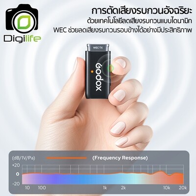 Godox Microphone WEC Kit2 Wireless Microphone 2.4GHz สำหรับ Camera Smartphone Tablets & Laptop -รับประกันศูนย์ Godox 7 วัน