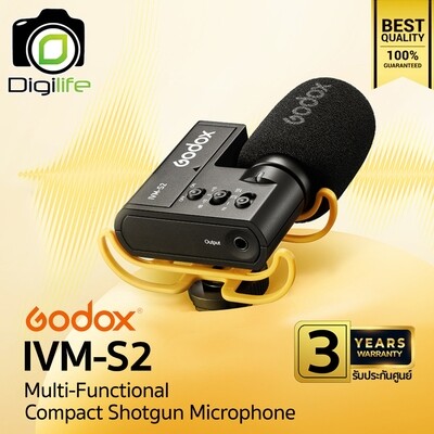 Godox Microphone IVM-S2 Multi-Functional Compact Shotgun Microphone สำหรับ Camera Smartphone Tablets & Laptop -รับประกันศูนย์ Godox 3ปี