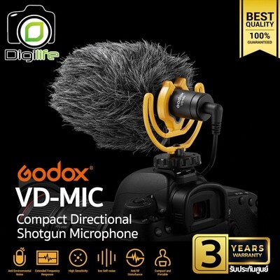 Godox Microphone VD-MIC Compact Shotgun Microphone สำหรับ Camera Smartphone Tablets & Laptop - ประกันศูนย์ Godox 3ปี