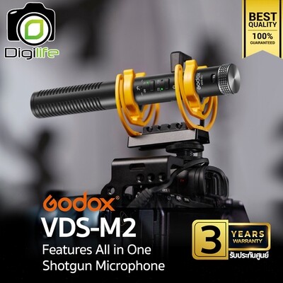 Godox Microphone VDS-M2 All in One Shotgun Microphone สำหรับ Camera Smartphone Tablets & Laptop - ประกันศูนย์ Godox 3ปี