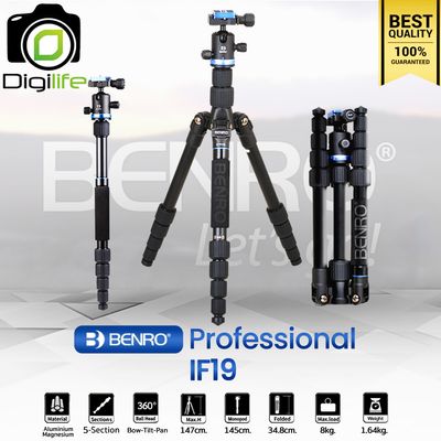 Benro Tripod IF19 ขาตั้งกล้อง อเนกประสงค์ Monopod, กางราบ, กลับหัว