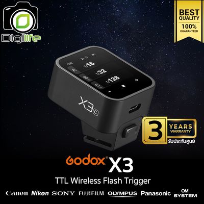 Godox Trigger X3 Touch Screen, TTL Wireless Flash Trigger 2.4GHz - รับประกันศูนย์ Godox Thailand 3ปี