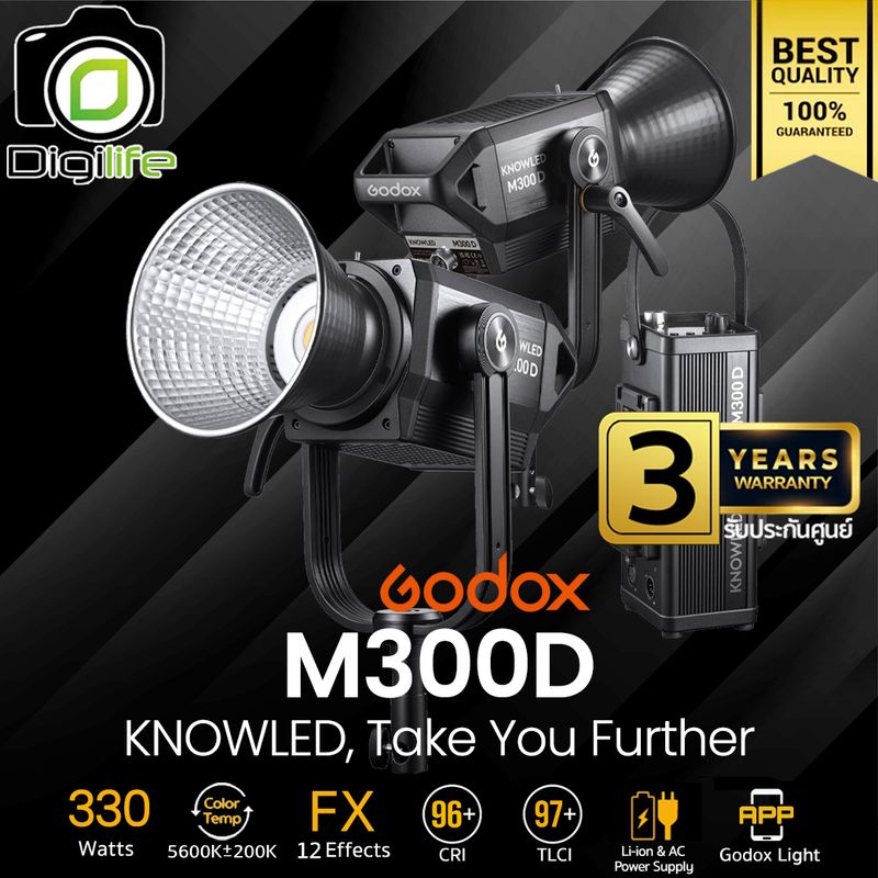 Godox LED M300D KNOWLED 330W 5600K - Bowen Mount - รับประกันศูนย์ Godox Thailand 3ปี